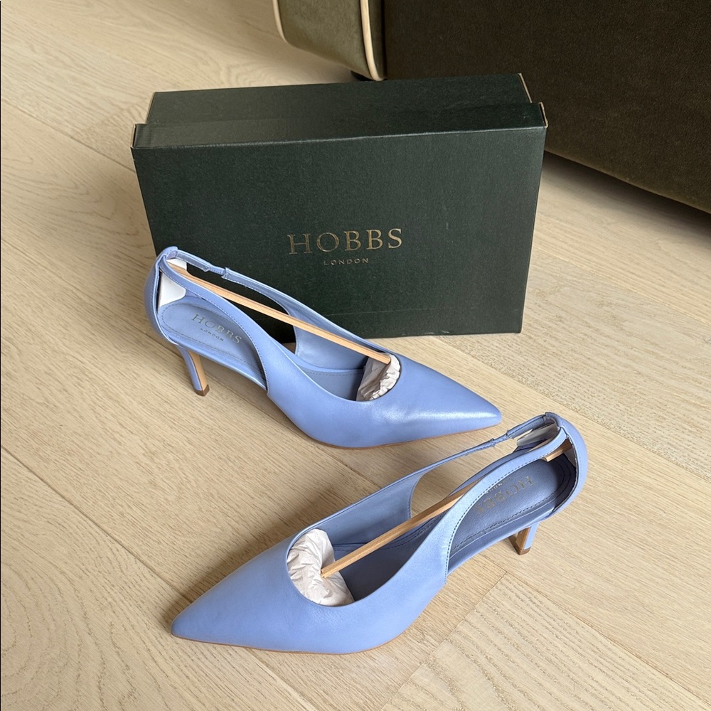 HOBBS LONDON Natasha Pumps LOBELIA BLUE Size US 10.5 Shoes NWT Heels
